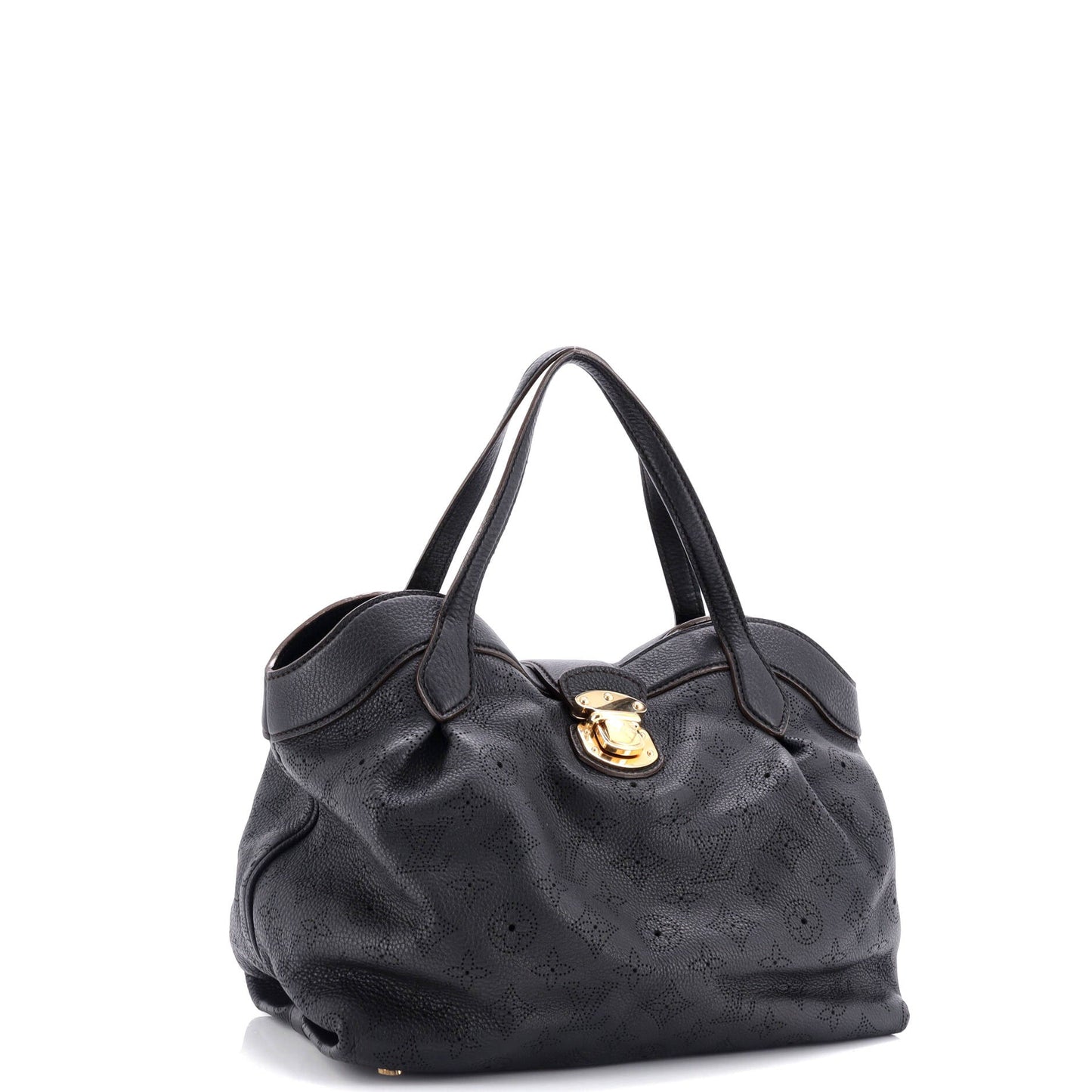 Louis Vuitton Cirrus Handbag Mahina Mm Leather Tote Bag