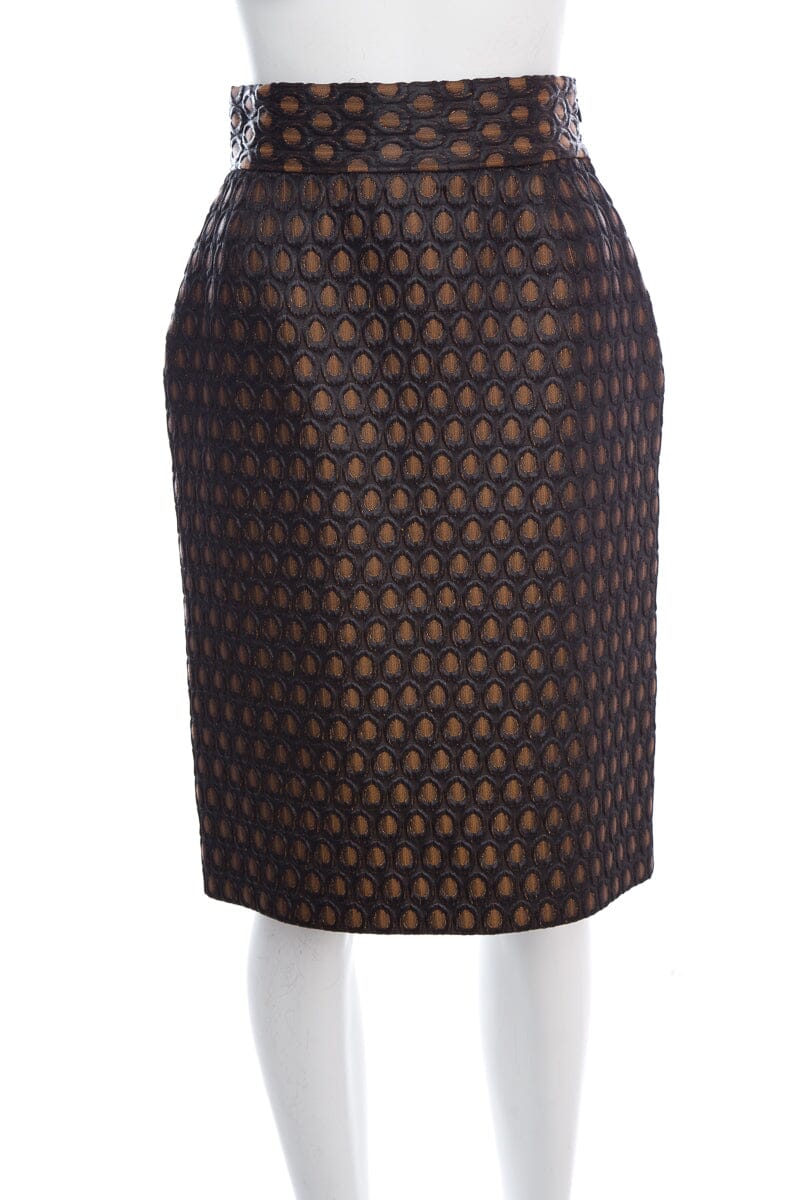 Prada Handbag & Skirt SZ 42 Black Brown