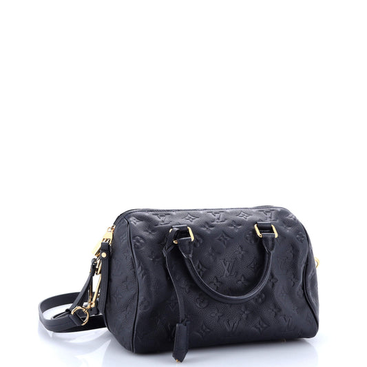 Louis Vuitton Speedy Bandouliere Bag Empreinte Leather Monogram Shoulder Bag