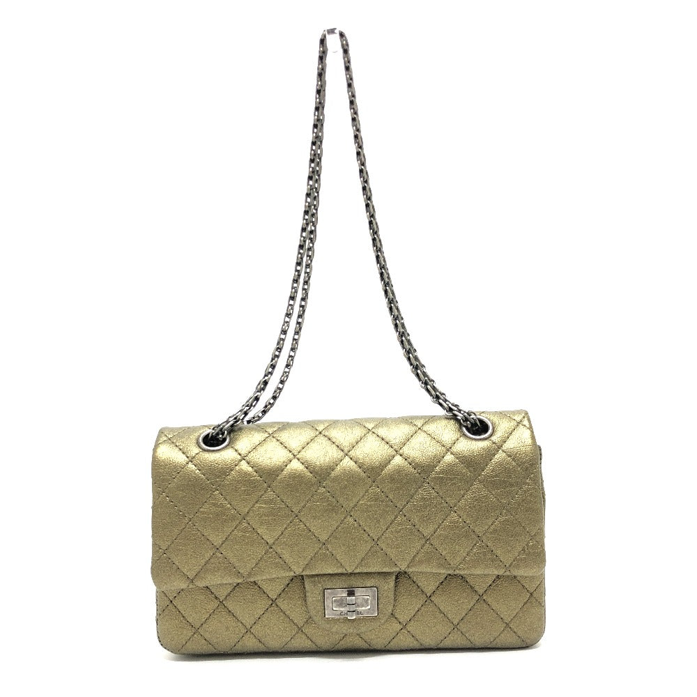 Chanel Calfskin 2.55 Gold Shoulder Bag