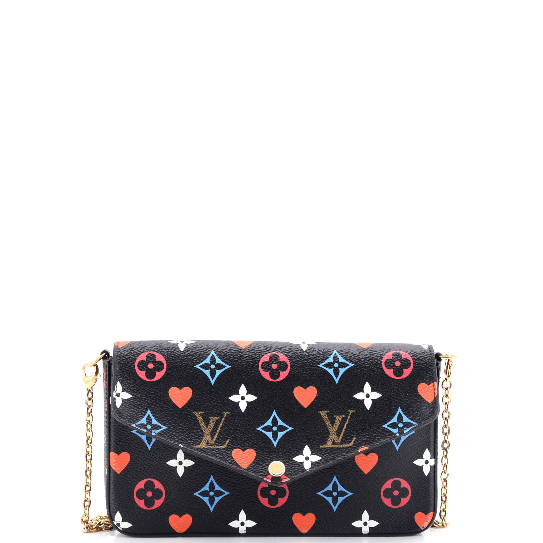 Louis Vuitton Felicie Pochette Limited Edition Game On Multicolor Monogram Clutch Bag