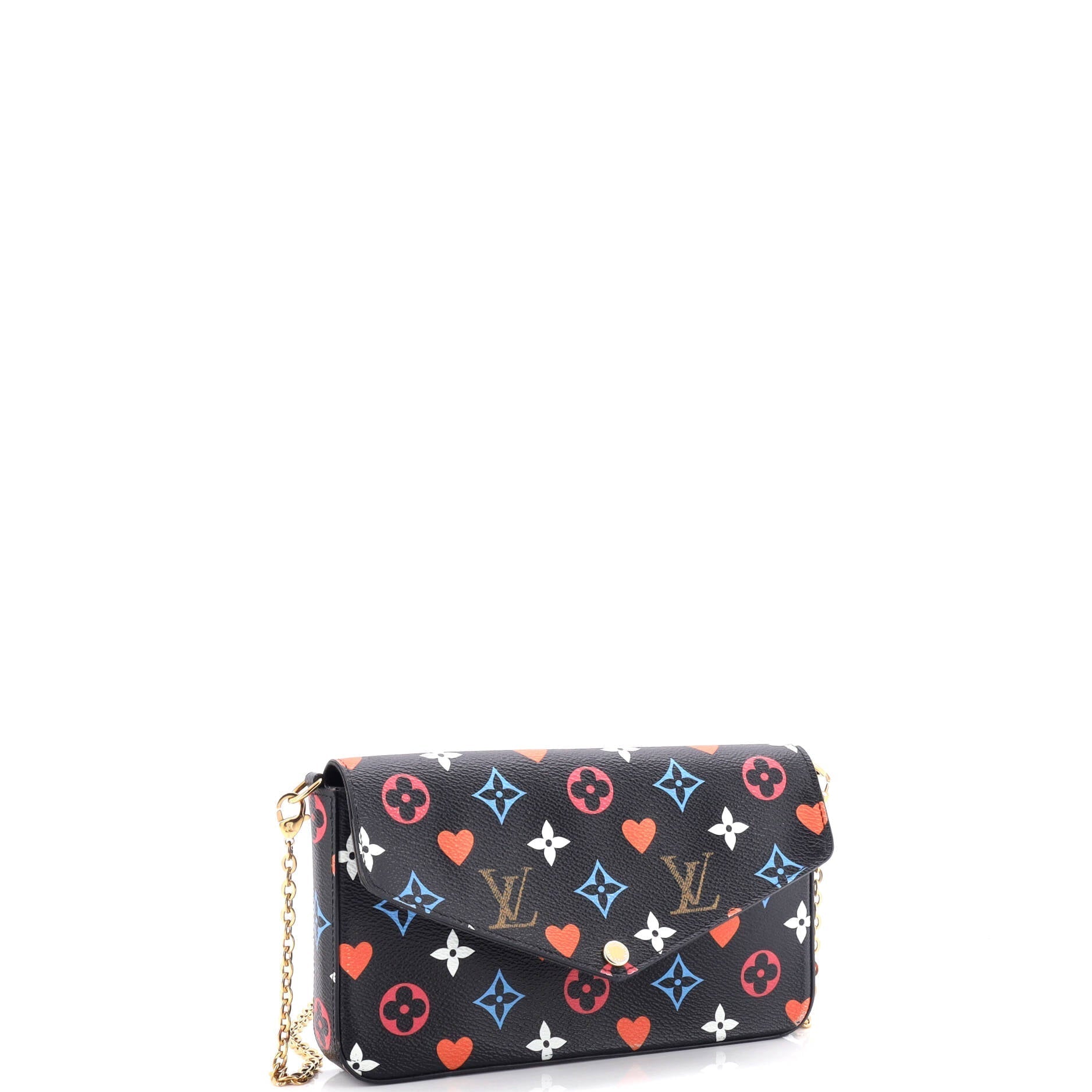 Louis Vuitton Felicie Pochette Limited Edition Game On Multicolor Monogram Clutch Bag
