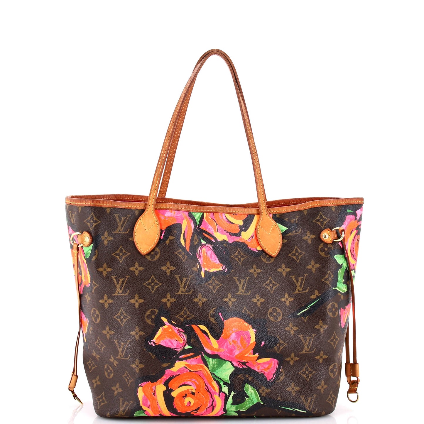 Louis Vuitton Neverfull Tote Limited Edition Roses Mm Monogram Tote Bag