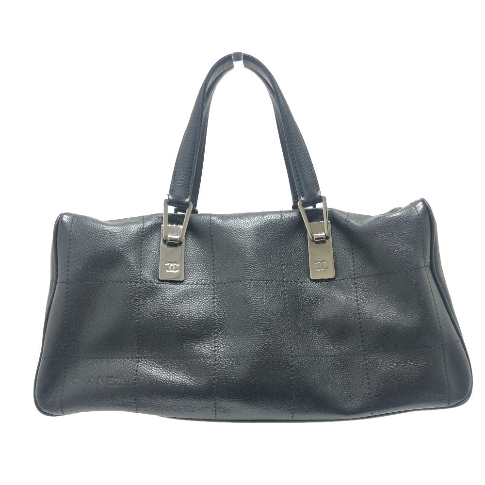 Chanel Boston Duffel Soft caviar skin Chocolate Black Travel Bag