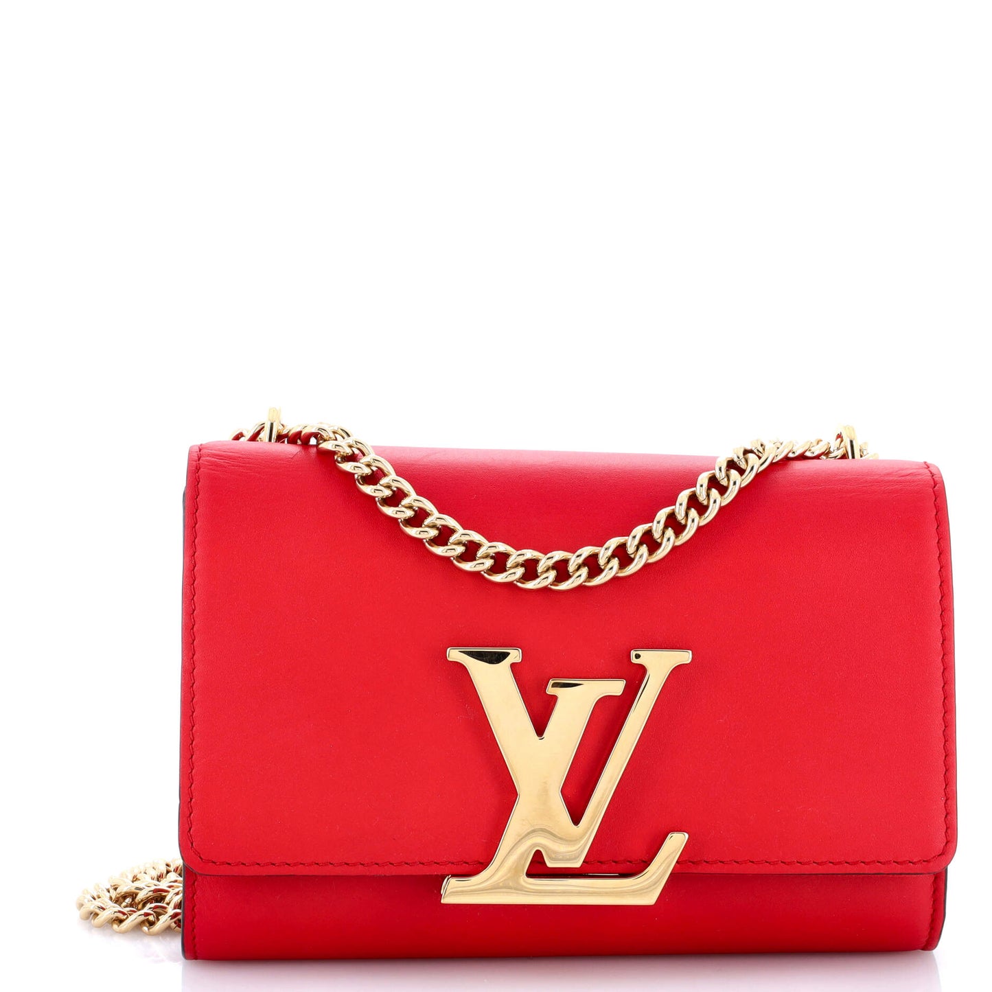 Louis Vuitton Louise Clutch Mm Leather Chain Shoulder Bag