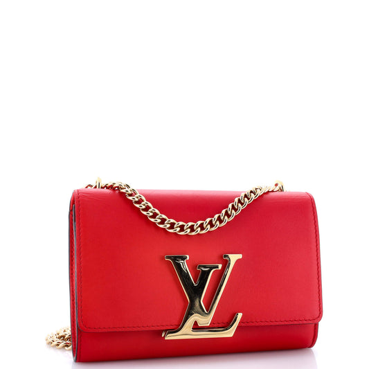 Louis Vuitton Louise Clutch Mm Leather Chain Shoulder Bag