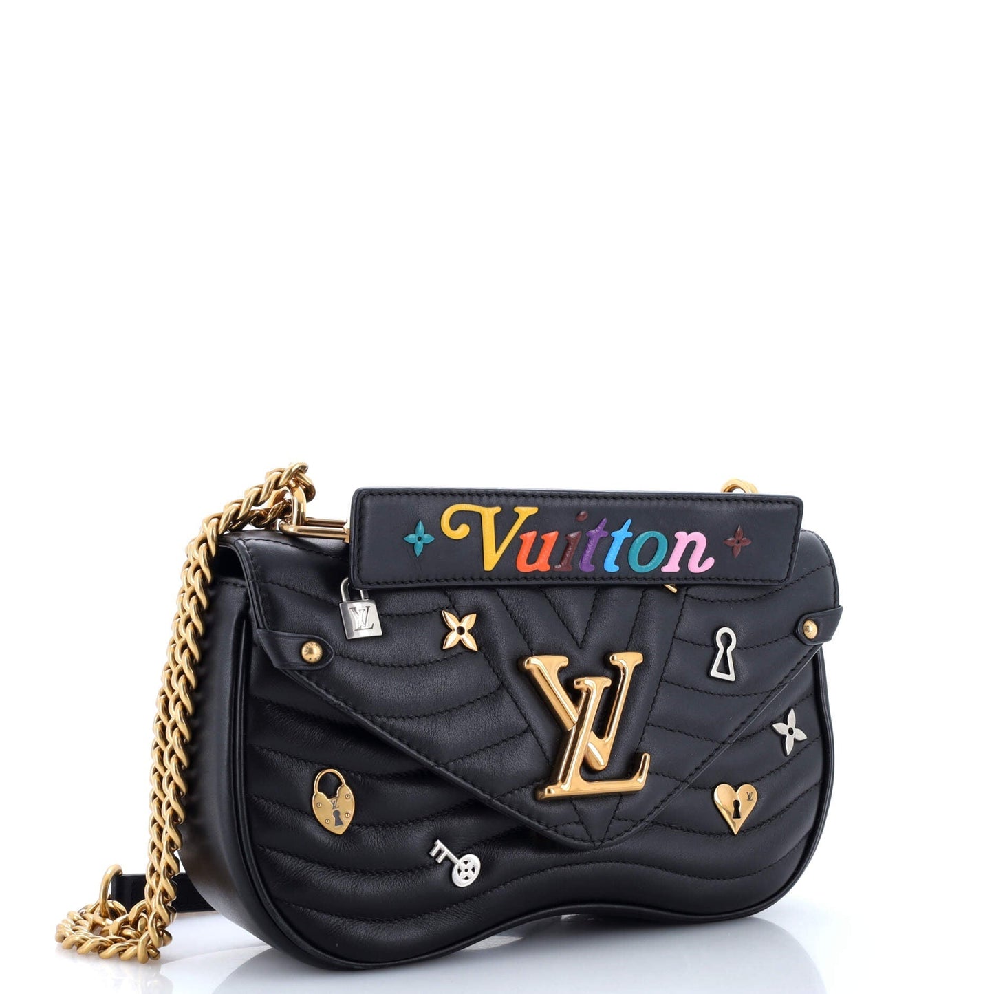 Louis Vuitton New Wave Bag Limited Edition Love Lock Leather Quilted Shoulder Bag Leather Mm3022981