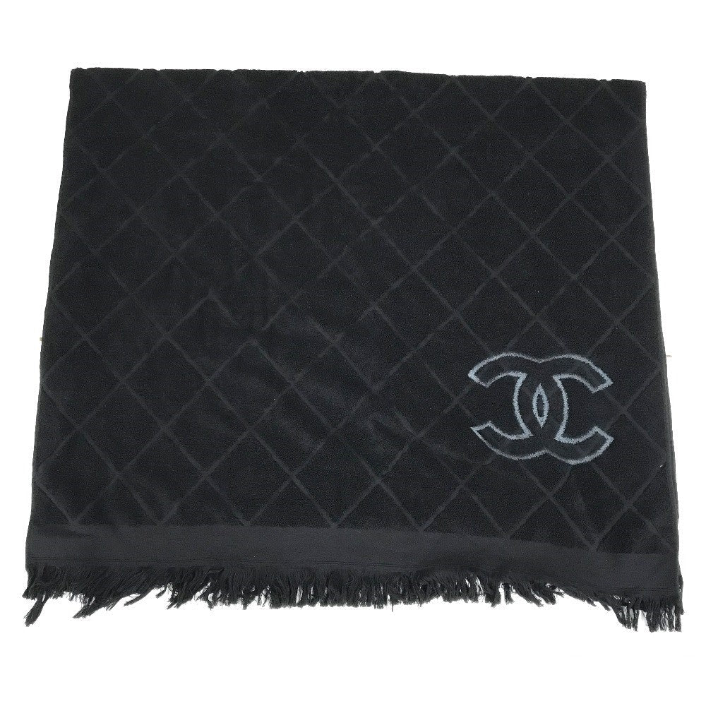 Chanel towel cotton COCO Mark CC logo Black Handbag