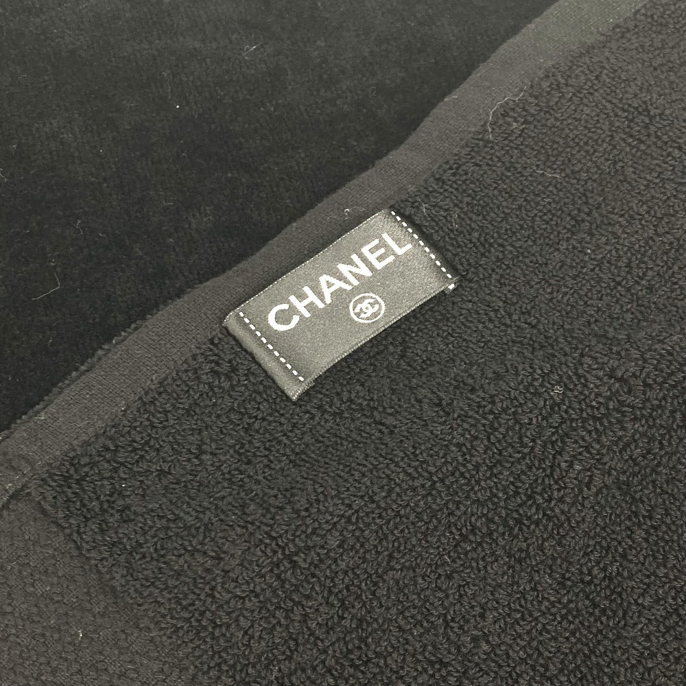 Chanel towel cotton Bath towel Interior Throw Black Handbag