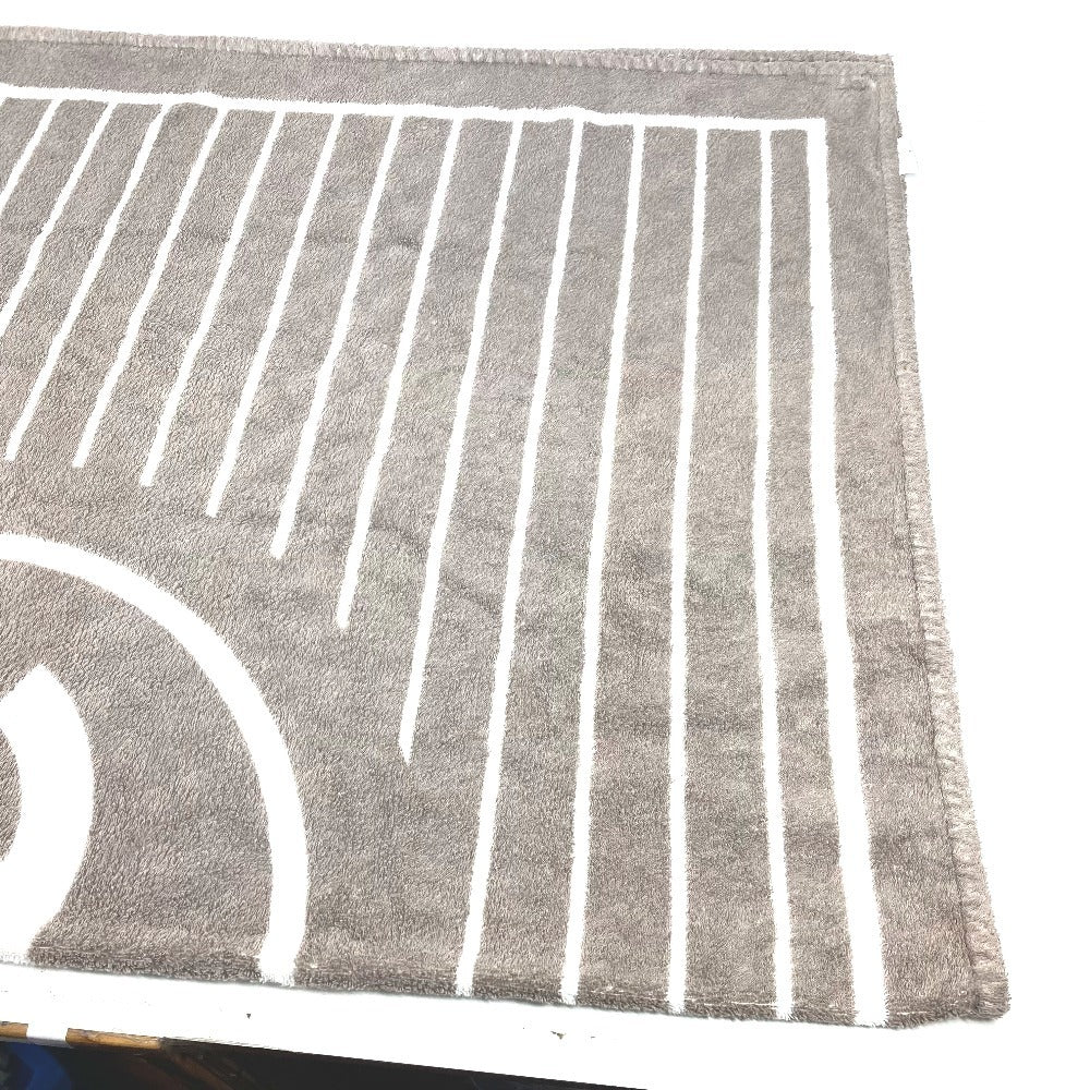 Chanel towel cotton type logo stripe CC Gray Handbag