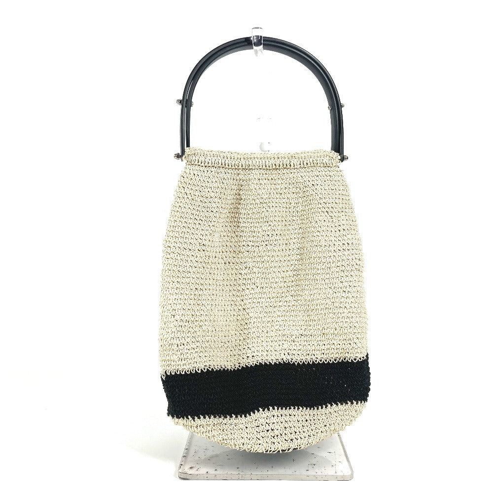 Chanel logo mesh Beige Canvas Handbag