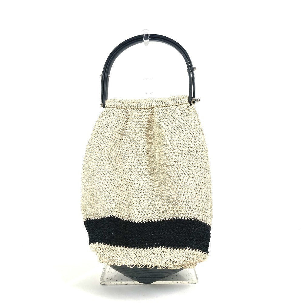 Chanel logo mesh Beige Canvas Handbag