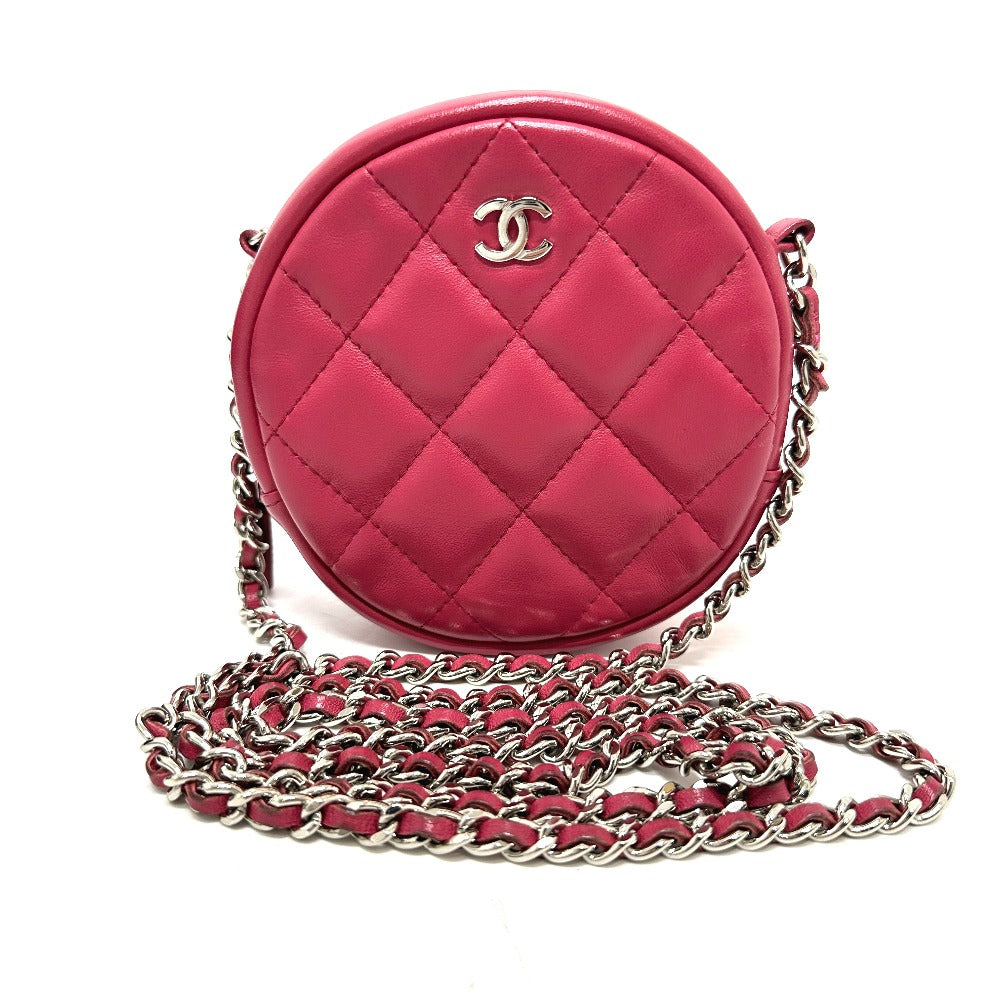 Chanel lambskin COCO Mark round Beige Shoulder Bag