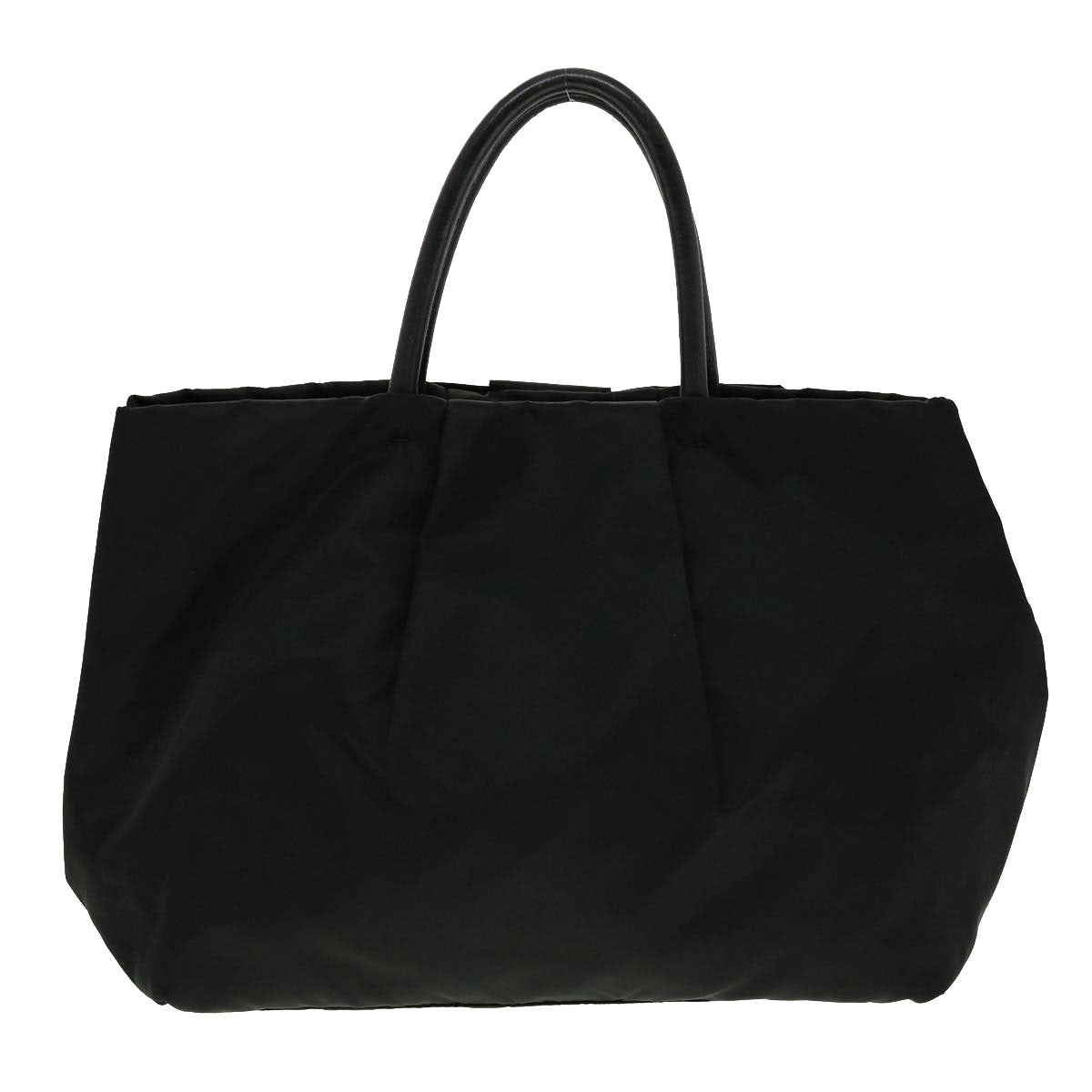 Prada Hand Bag Auth Nylon Black Travel Bag Black Auth 30324