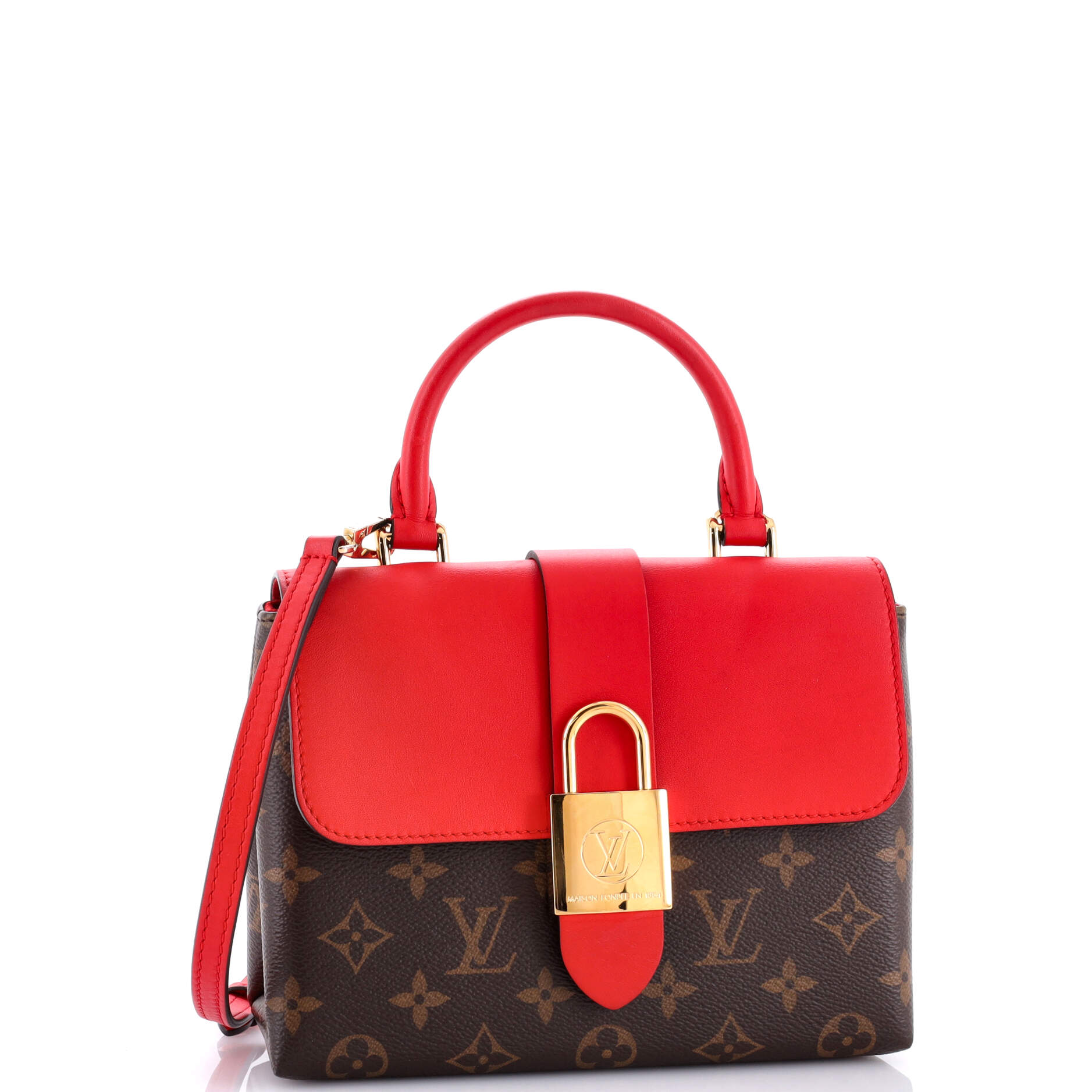 Louis Vuitton Locky Handbag With Bb Leather Canvas Travel Bag Leather Bb30377354