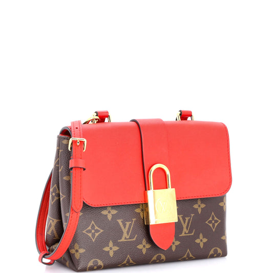Louis Vuitton Locky Handbag With Bb Leather Canvas Travel Bag