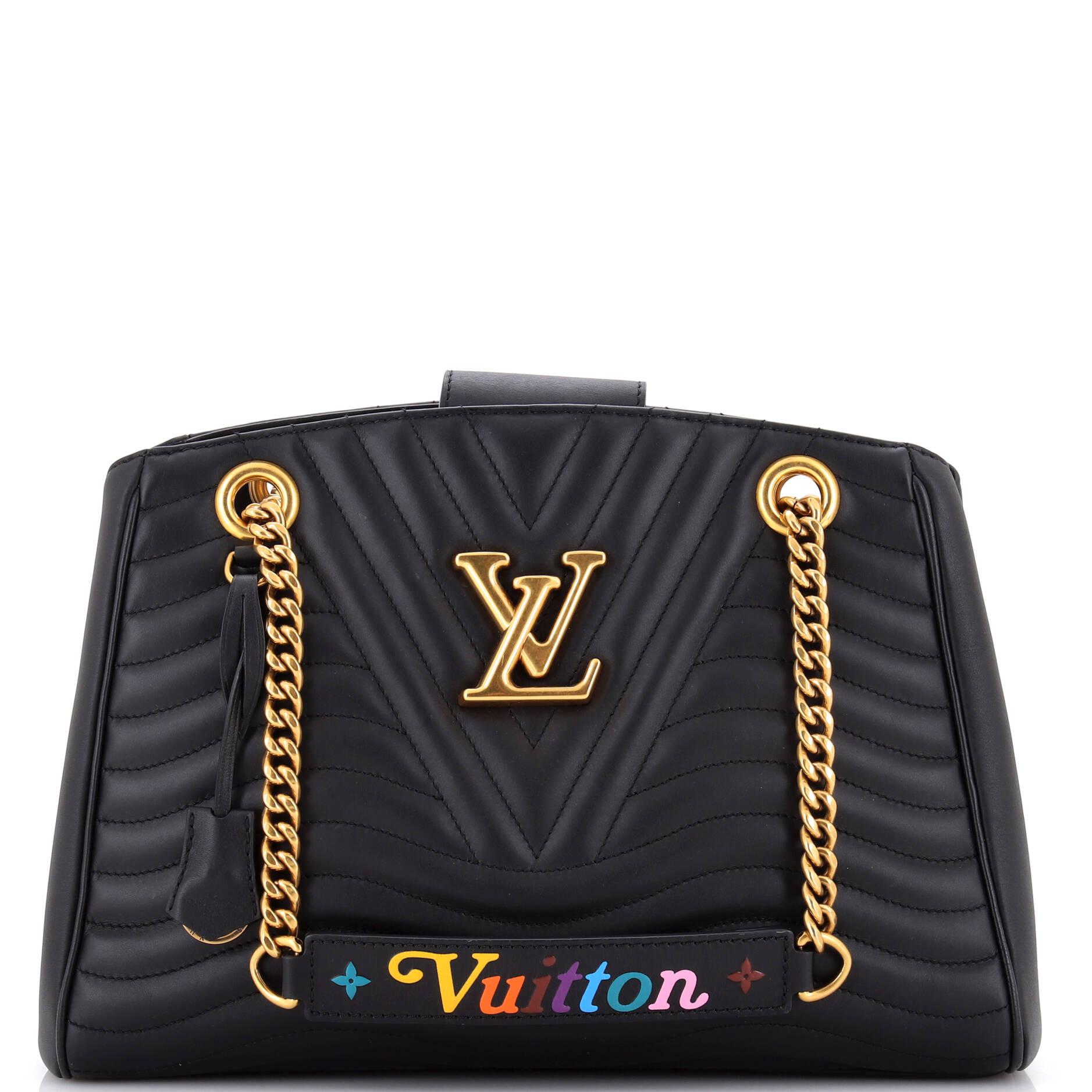 Louis Vuitton New Wave Tote Leather Quilted Shoulder Bag