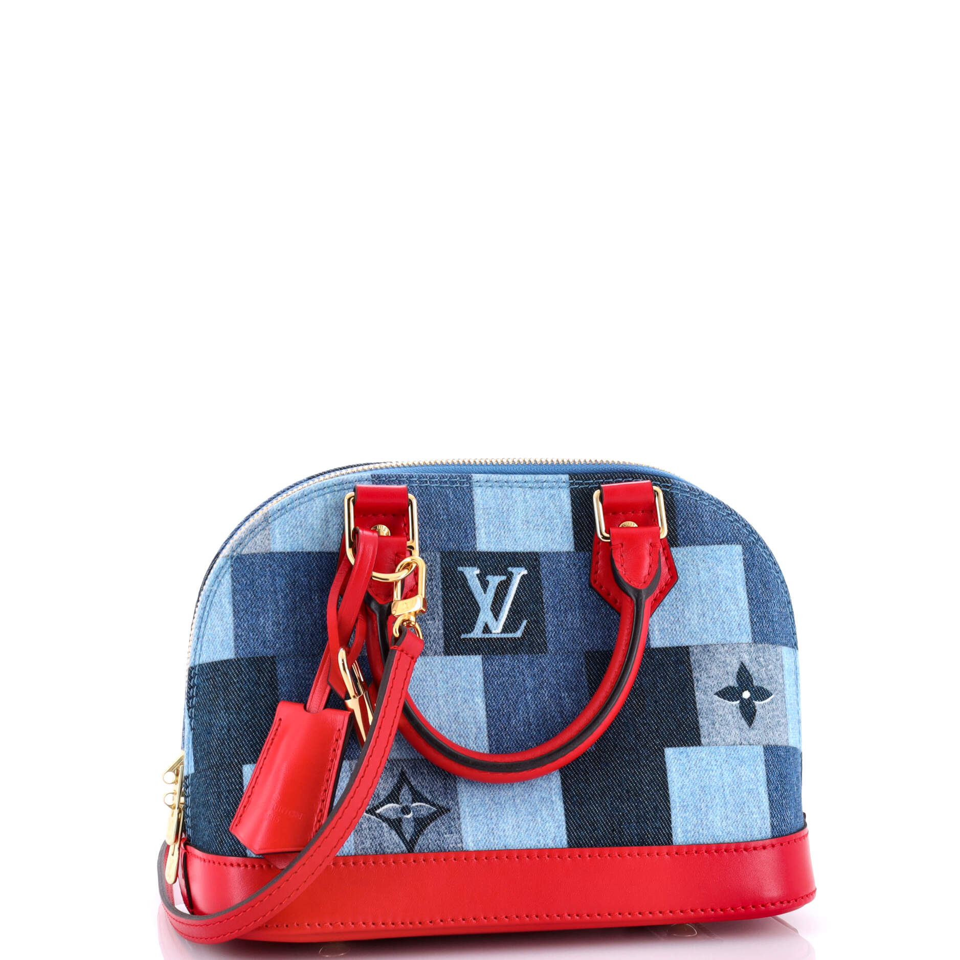 Louis Vuitton Alma Handbag Damier And Patchwork Bb Denim Monogram Travel Bag