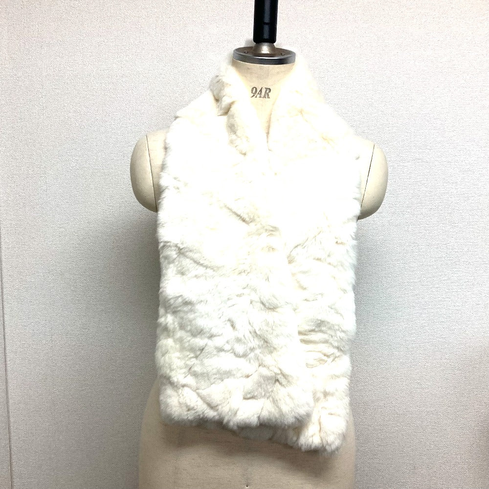 Chanel Scarf Fur Lapin fur White