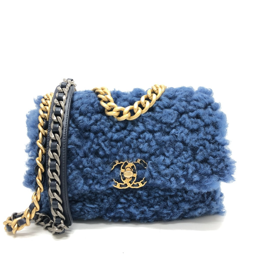 Chanel Mouton Matelasse CHANEL19 Blue Shoulder Bag