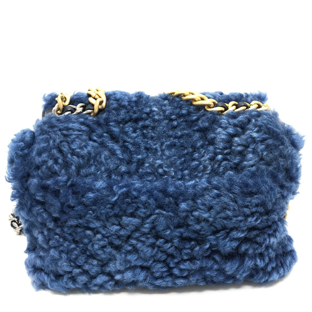 Chanel Mouton Matelasse CHANEL19 Blue Shoulder Bag