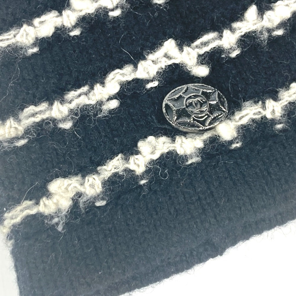 Chanel gloves Cashmere Wool Cashmere 10A Arm Black Handbag