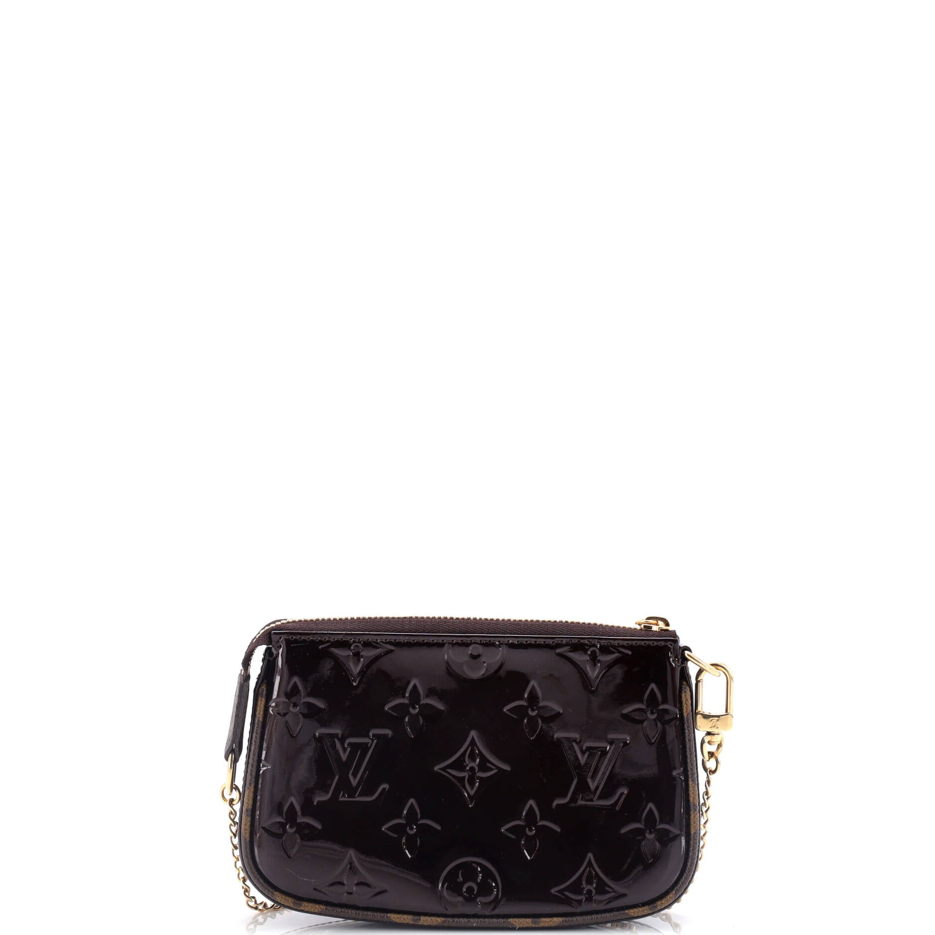 Louis Vuitton Pochette Accessoires Vernis With Clutch Bag Canvas Monogram