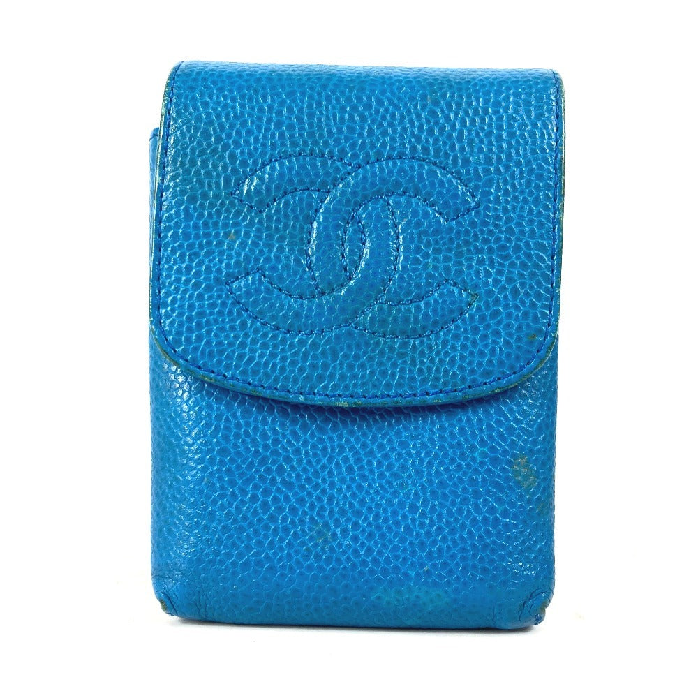Chanel Cigarette Caviar skin CC COCO Mark Blue Handbag