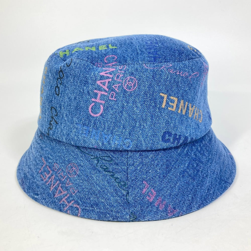 Chanel hat denim Total pattern logo denim Blue