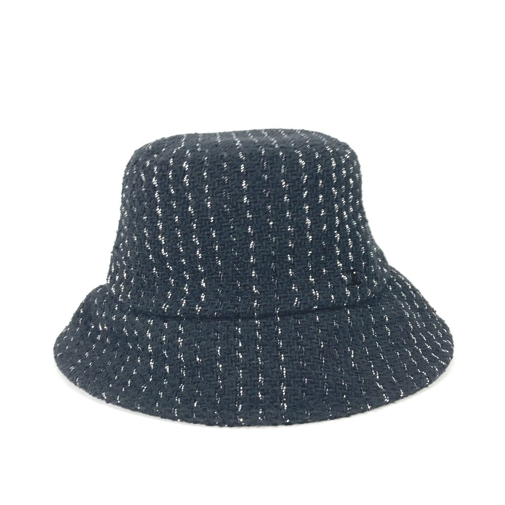 Chanel hat Cotton Polyester 23P Glitter CC Black
