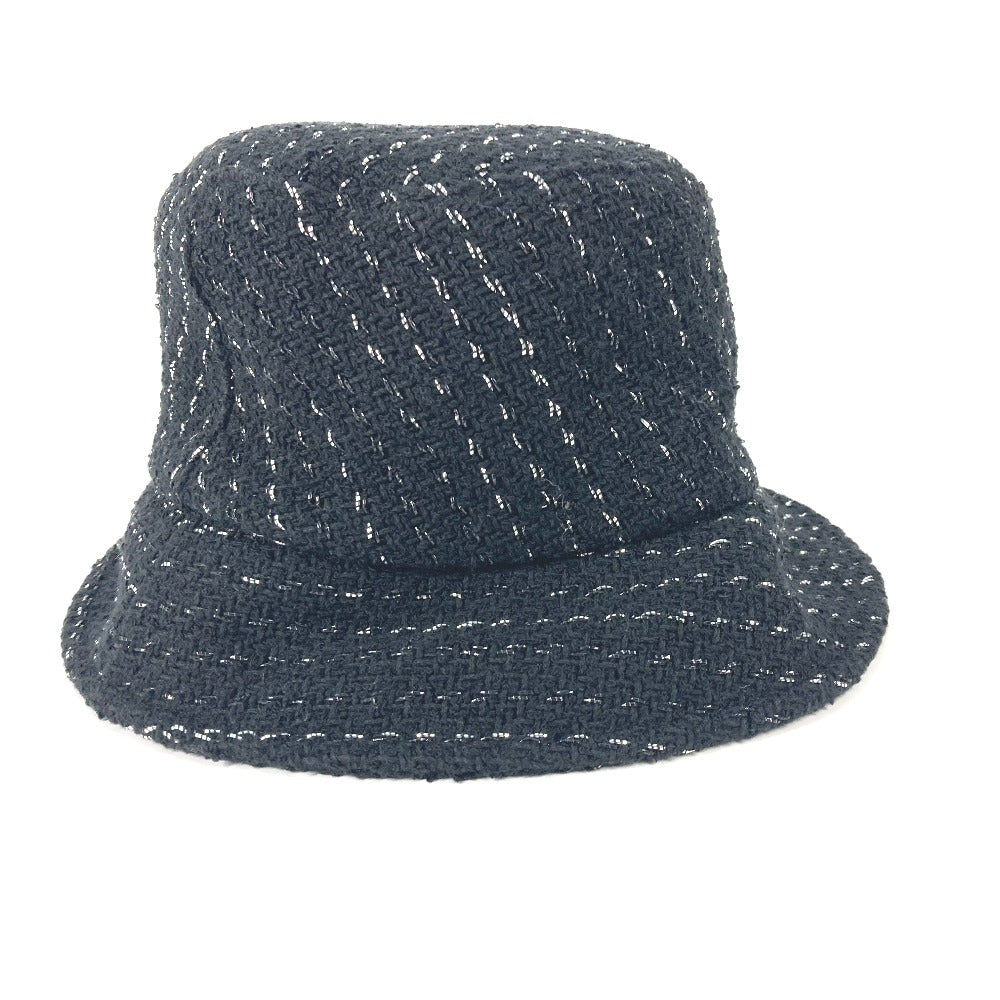 Chanel hat Cotton Polyester 23P Glitter CC Black