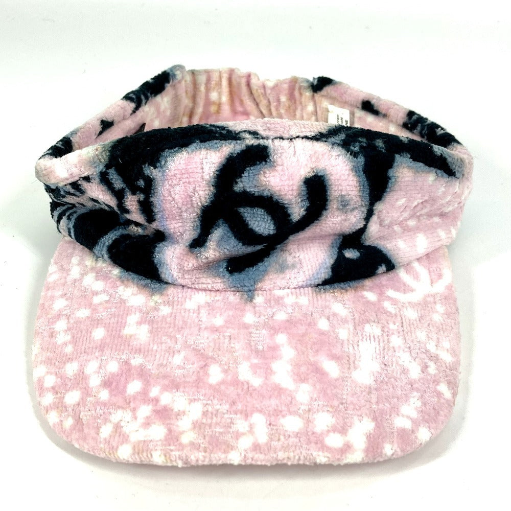 Chanel Sun visor cotton pile CC COCO Pink Handbag