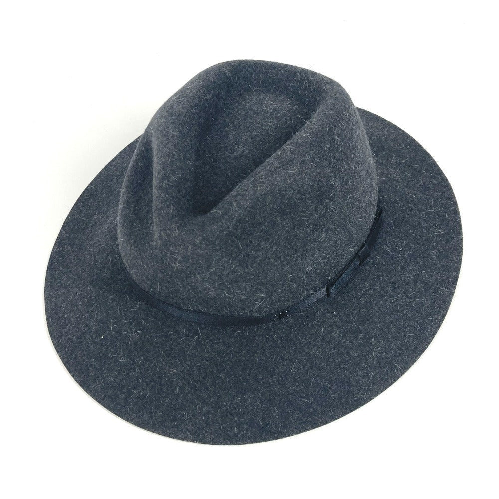 Chanel hat Rabbit Ribbon logo Ribbon CC Gray