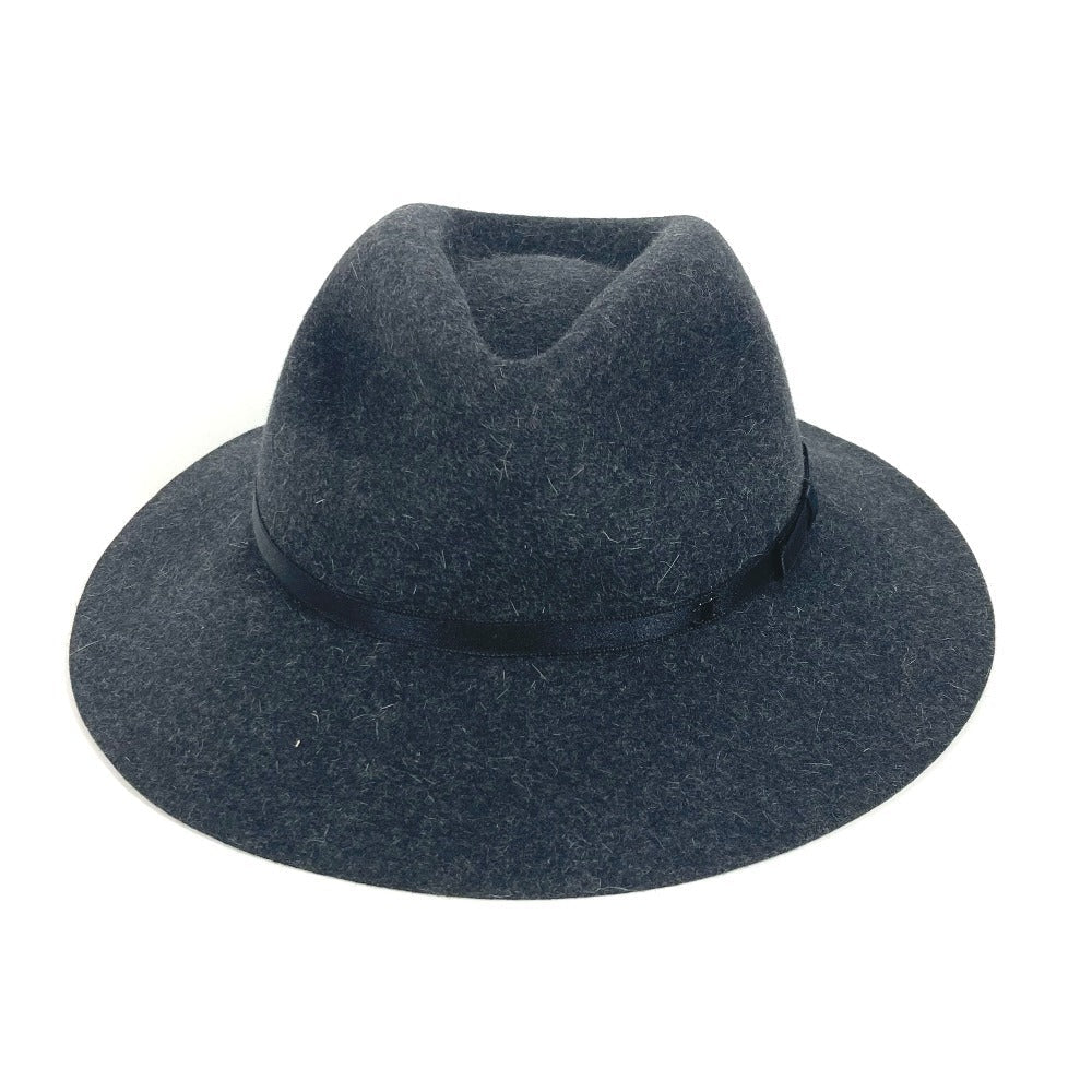 Chanel hat Rabbit Ribbon logo Ribbon CC Gray