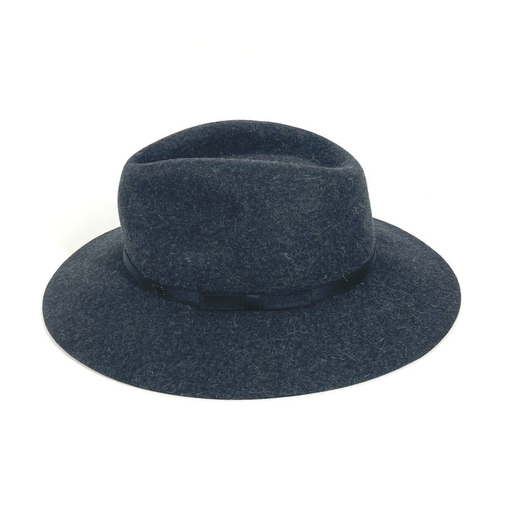 Chanel hat Rabbit Ribbon logo Ribbon CC Gray