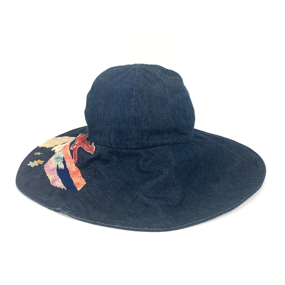Chanel hat cotton denim Night flight L Blue