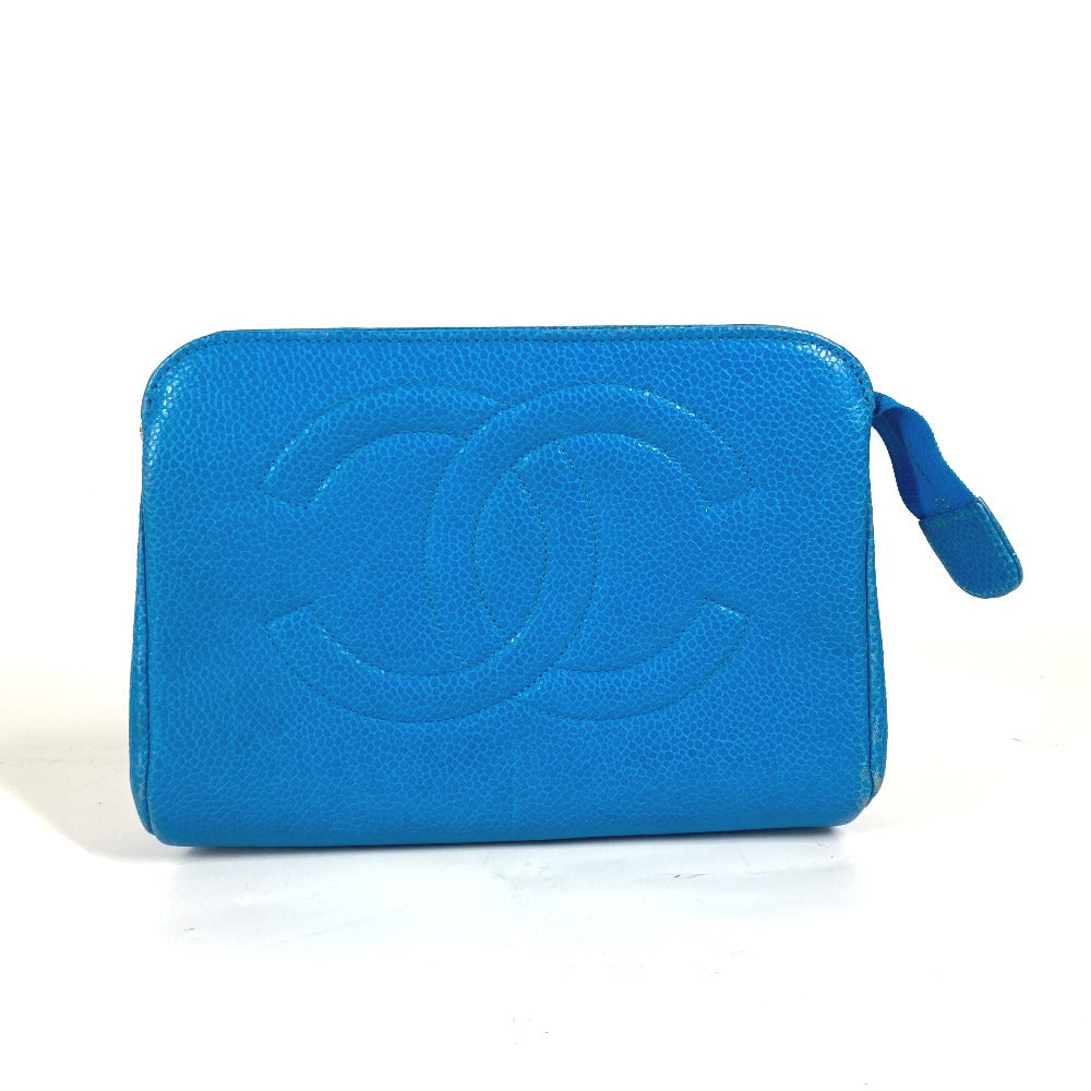 Chanel Caviar skin Multi CC COCO Mark Blue Handbag
