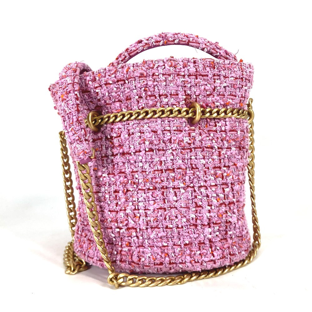Chanel tweed 2022Stainless Steel CC COCO Mark Pink Shoulder Bag