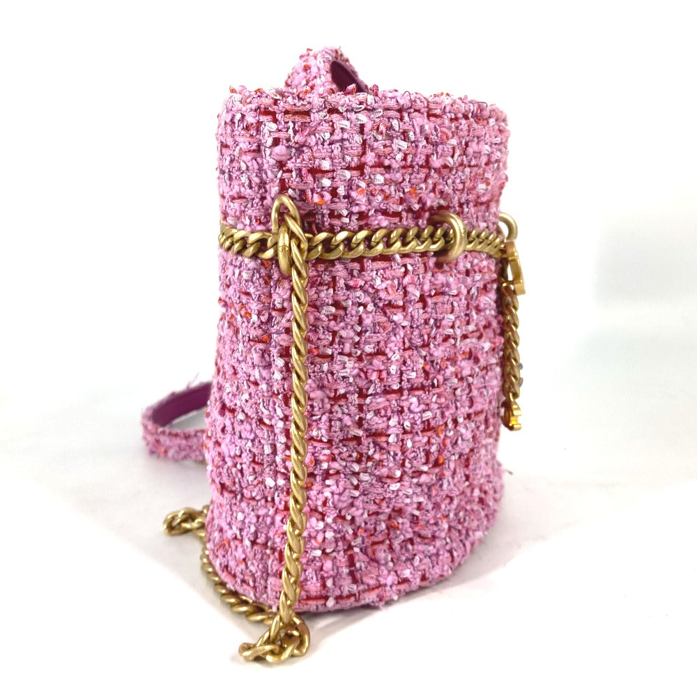 Chanel tweed 2022Stainless Steel CC COCO Mark Pink Shoulder Bag
