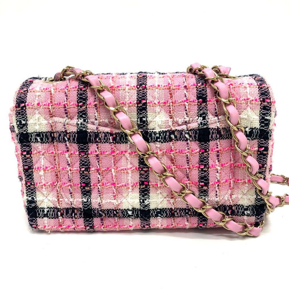 Chanel tweed 24S COCO Mark Pink Shoulder Bag
