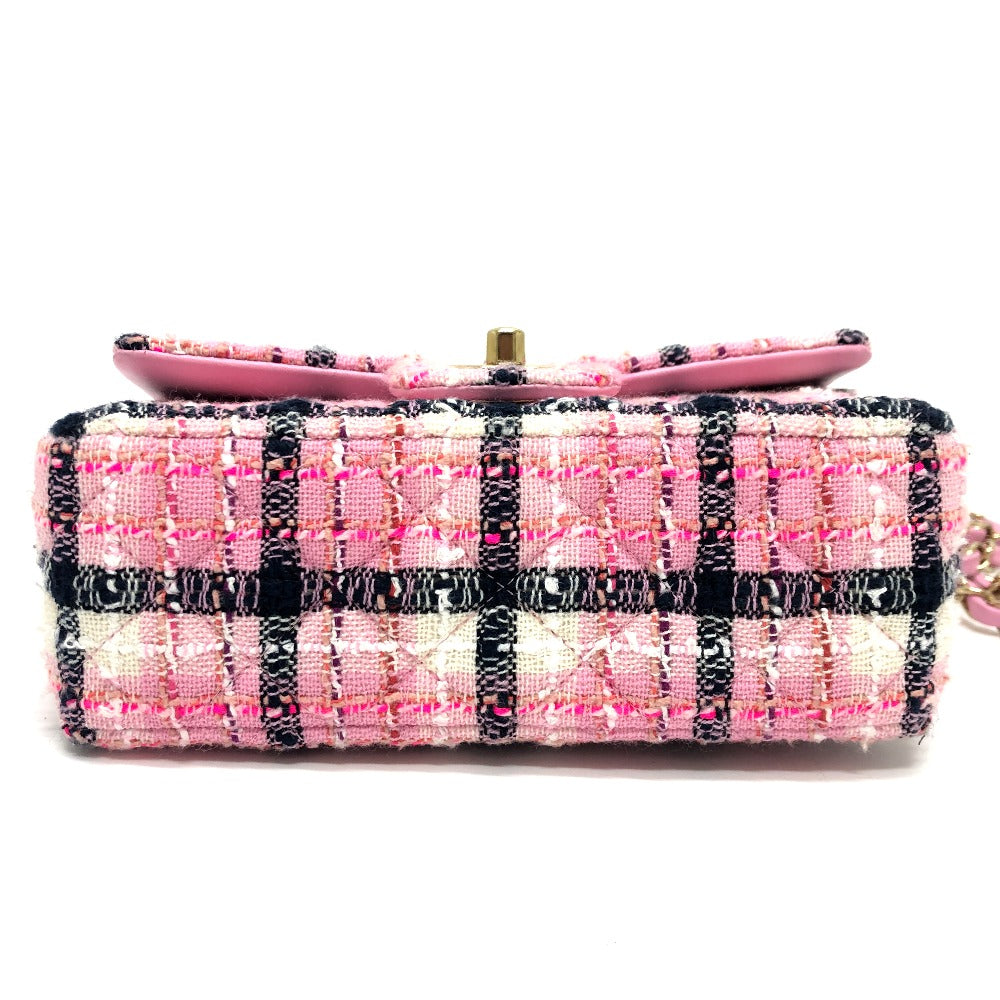 Chanel tweed 24S COCO Mark Pink Shoulder Bag