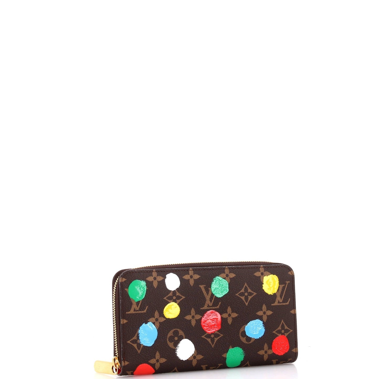 Louis Vuitton Zippy Wallet Yayoi Kusama Painted Dots Handbag Canvas Monogram Travel Bag