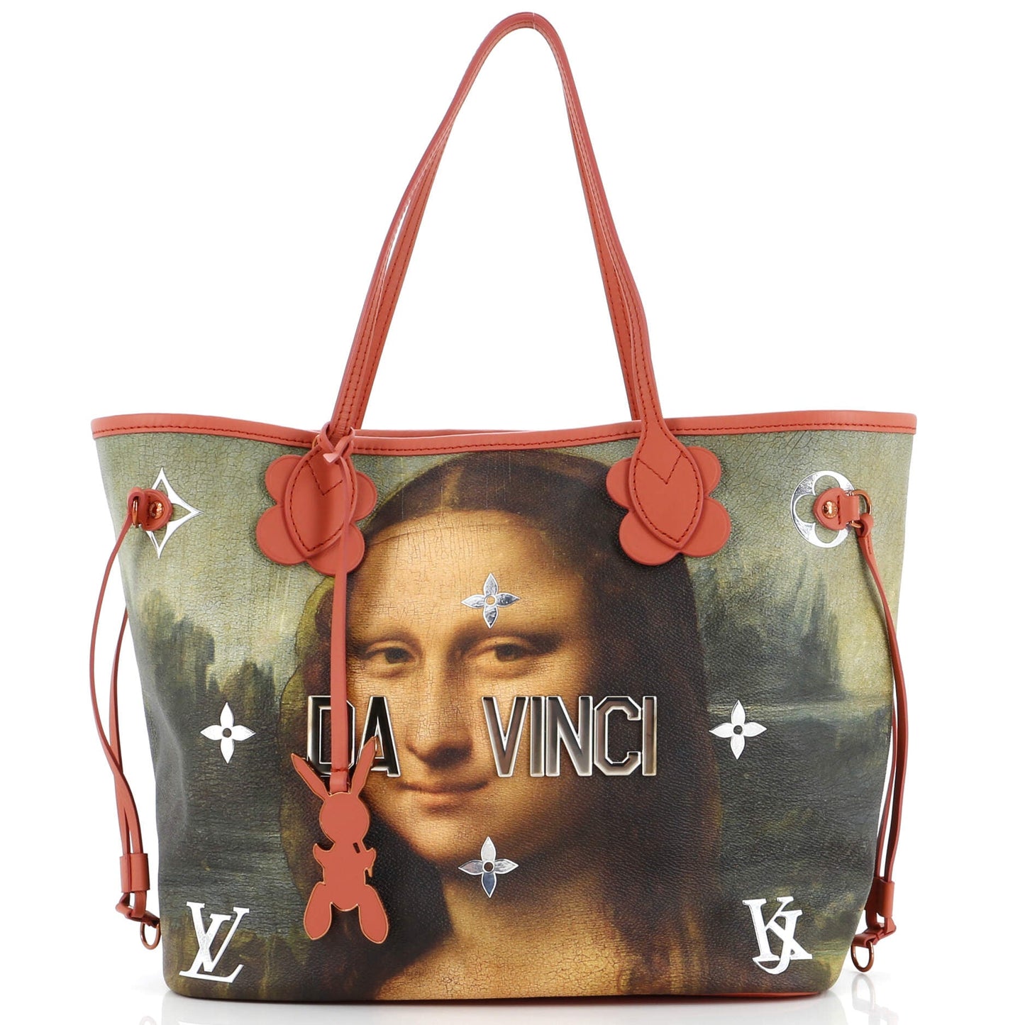 Louis Vuitton Neverfull Nm Tote Limited Edition Jeff Koons Canvas Tote Bag