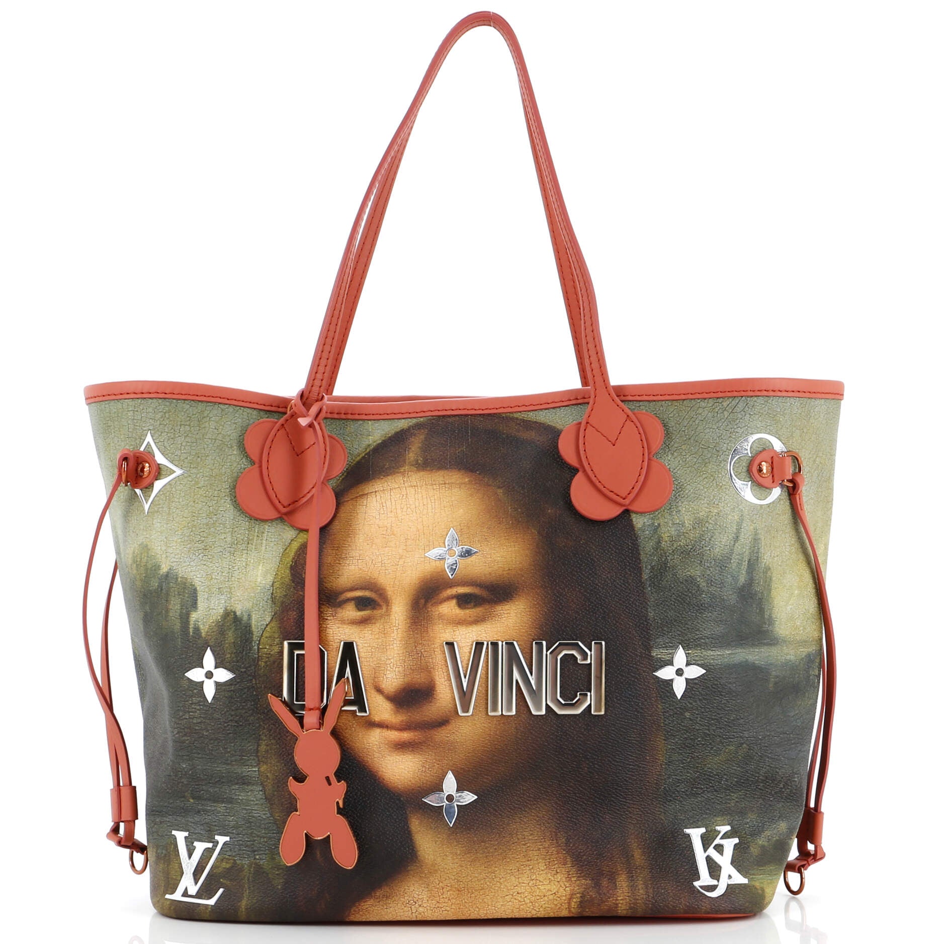 Louis Vuitton Neverfull Nm Tote Limited Edition Jeff Koons Canvas Tote Bag