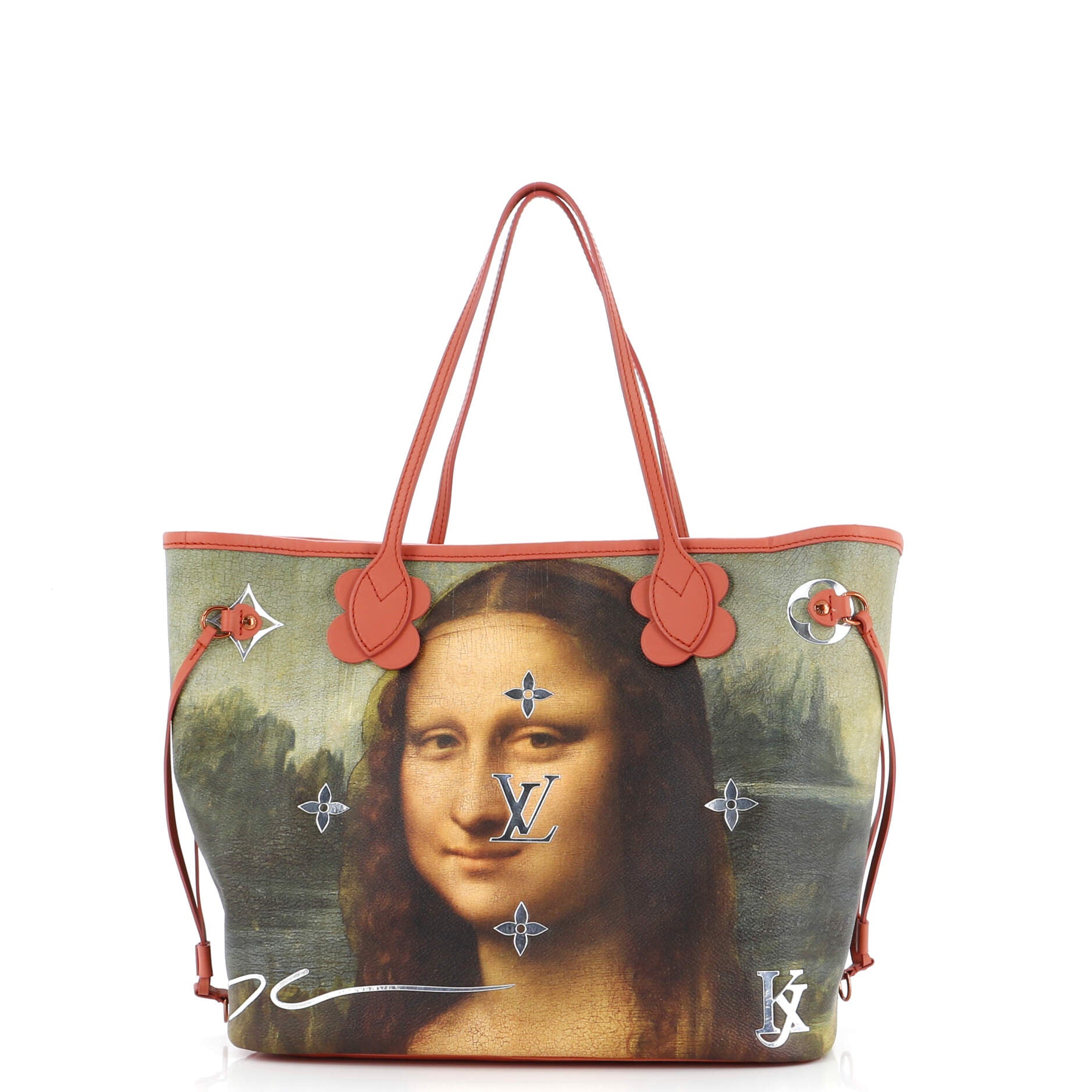 Louis Vuitton Neverfull Nm Tote Limited Edition Jeff Koons Canvas Tote Bag