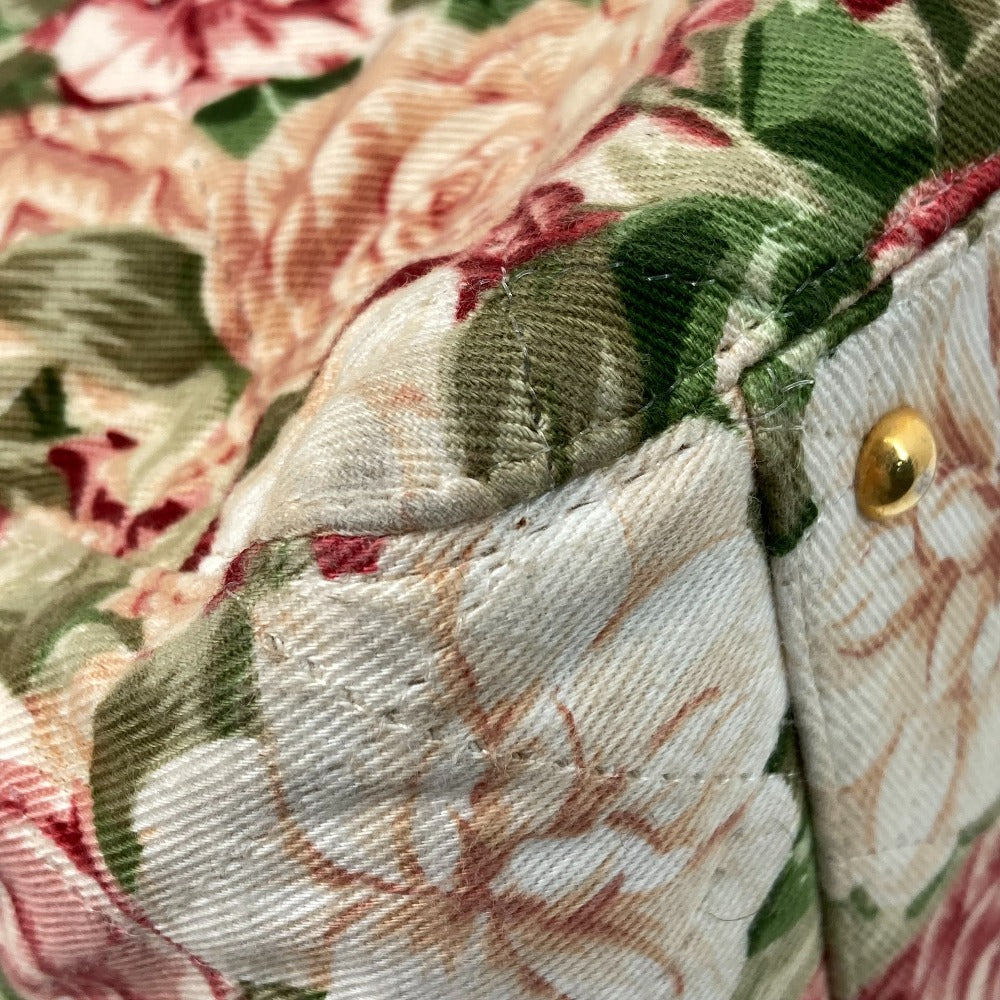 Chanel Floral Flower CC COCO Mark Pink Canvas Tote Bag