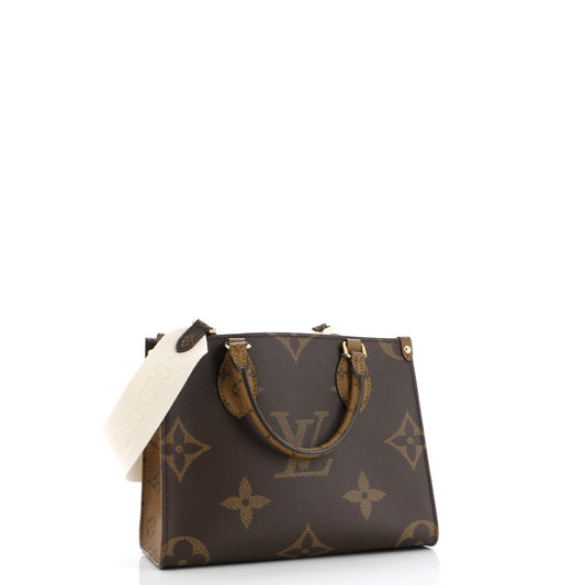 Louis Vuitton Onthego Tote Reverse Giant Pm Monogram Shoulder Bag