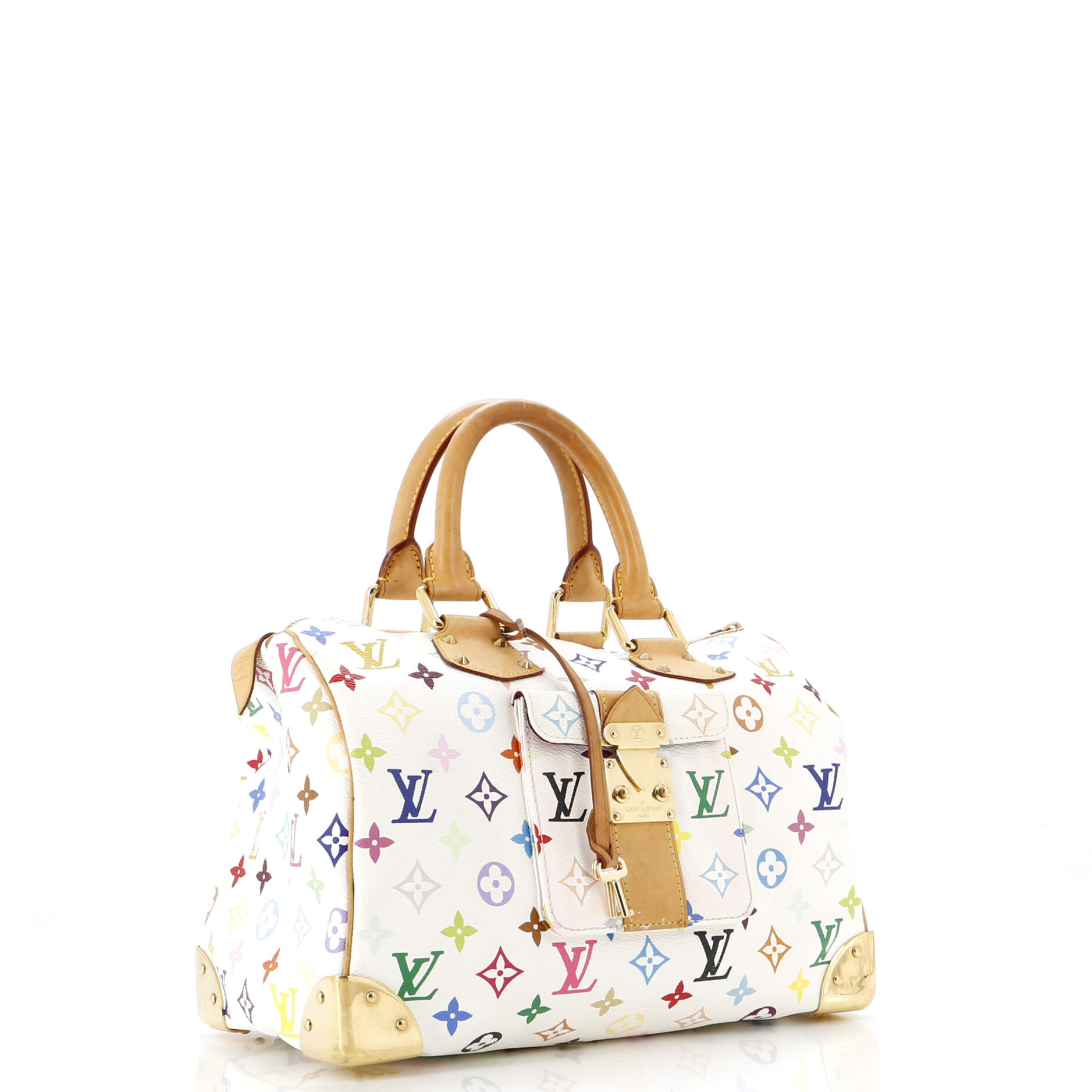 Louis Vuitton Speedy Handbag Multicolor Monogram Travel Bag Multicolor 303063356