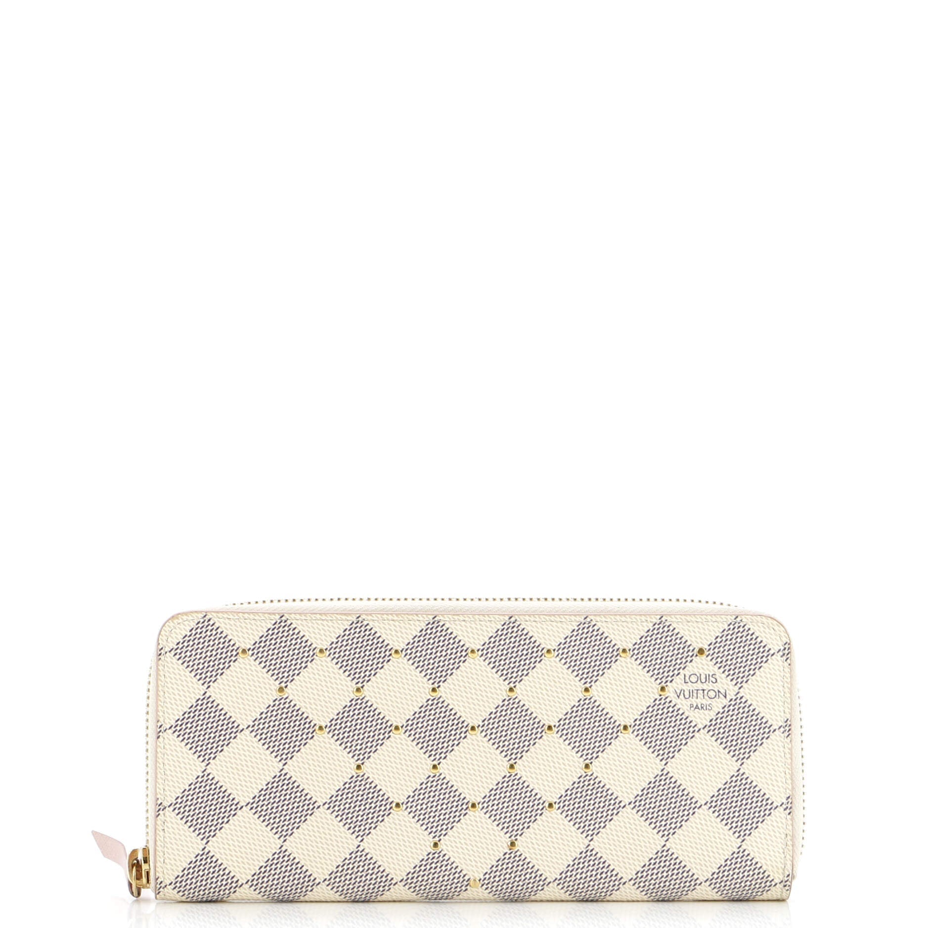 Louis Vuitton Clemence Wallet Studded Damier Handbag Travel Bag