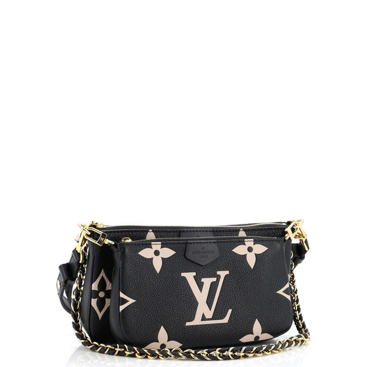 Louis Vuitton Multi Pochette Accessoires Bicolor Empreinte Giant Shoulder Monogram Shoulder Bag